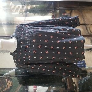 Sonoma Long Sleeve Blouse Gray Purple